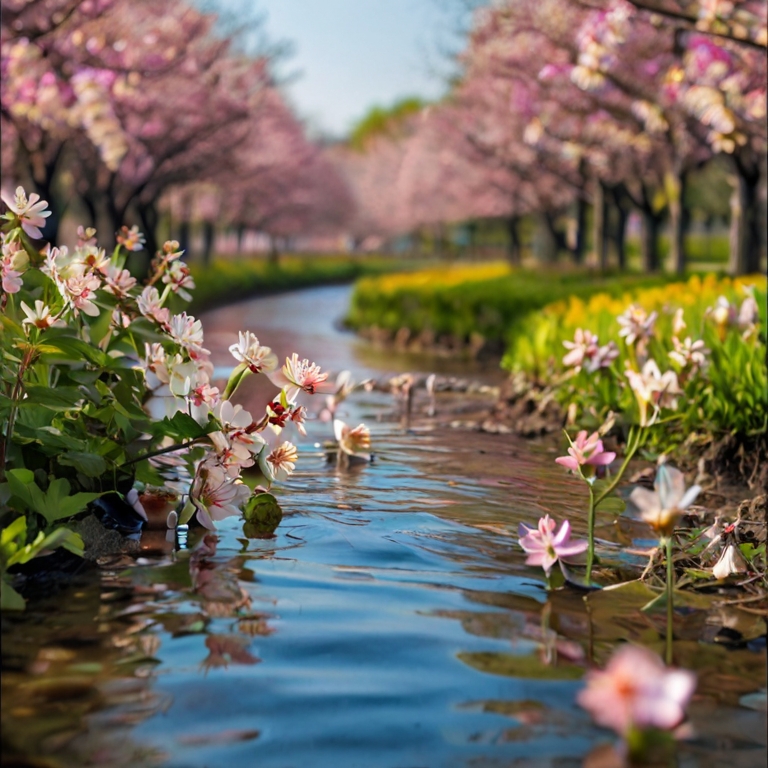 Flower Blossoming Seasons in River Parks